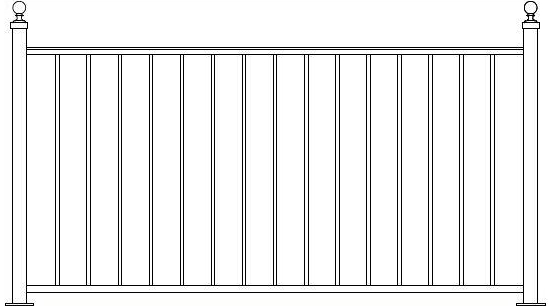 Plain Picket Standard Railing | Charlotte, NC | DecIron LLC